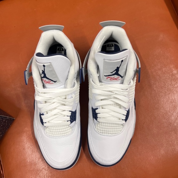 Air Jordan 4 Retro white/midnight navy - Picture 2 of 5